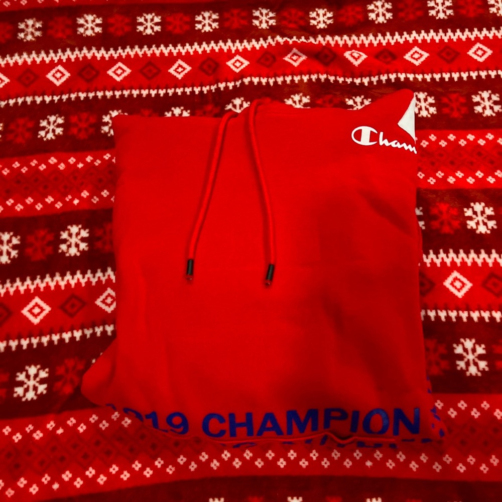 red champion men’s hoodie size medium